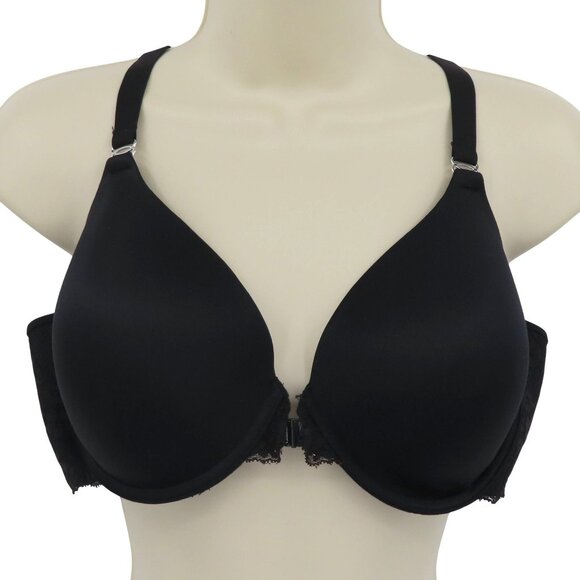 Maidenform 38D Bra 07112 One Fab Fit Everyday Full Coverage Racerback Black Lace - Picture 1 of 11